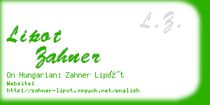 lipot zahner business card